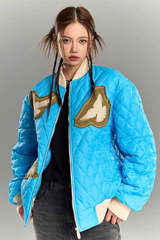 YADcrew Peace Dove 3D Foam Cutting Patch Jacket