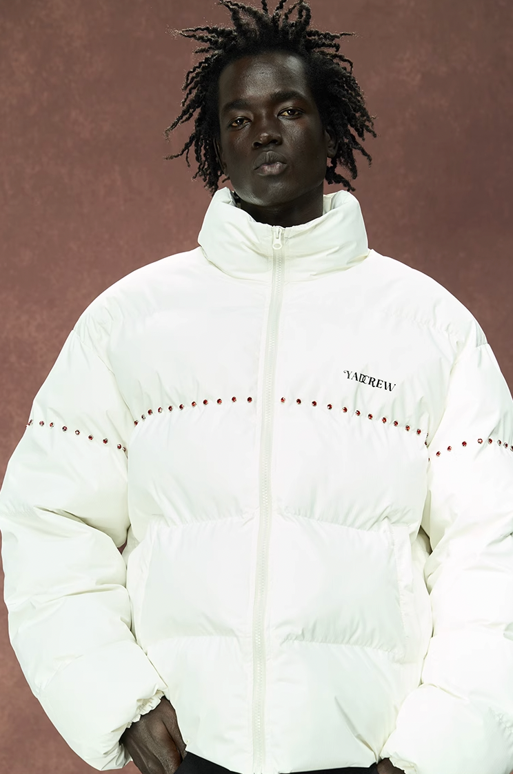 YADcrew Inlaid Diamond Puffer Jacket