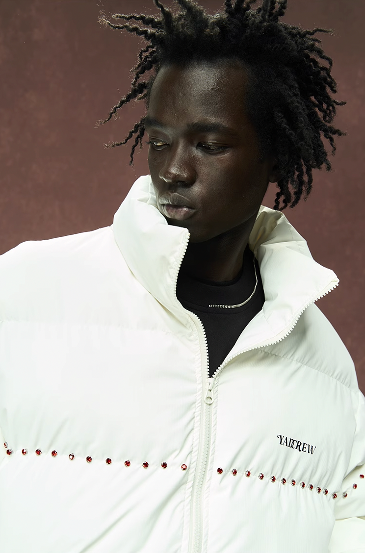 YADcrew Inlaid Diamond Puffer Jacket