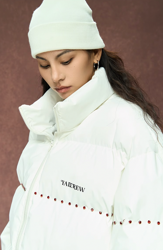 YADcrew Inlaid Diamond Puffer Jacket