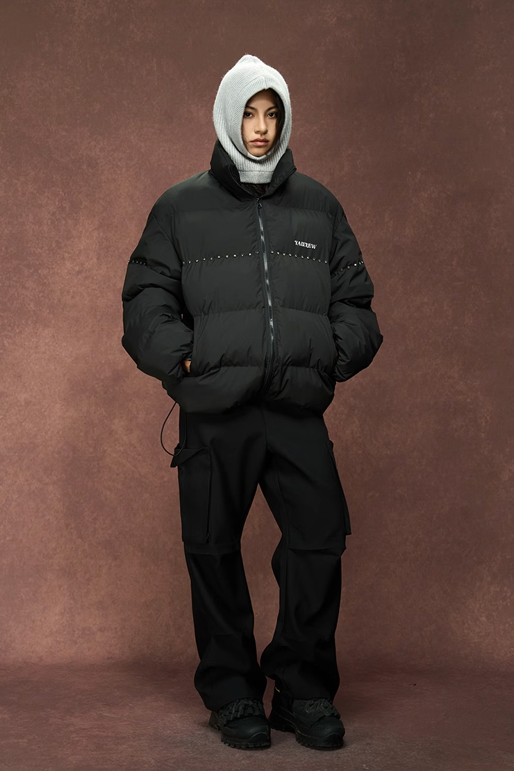 YADcrew Inlaid Diamond Puffer Jacket