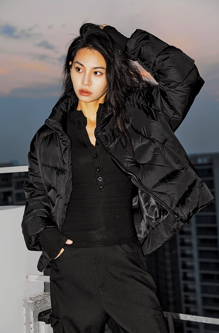 YADcrew Jigsaw Quilted Line Down Jacket