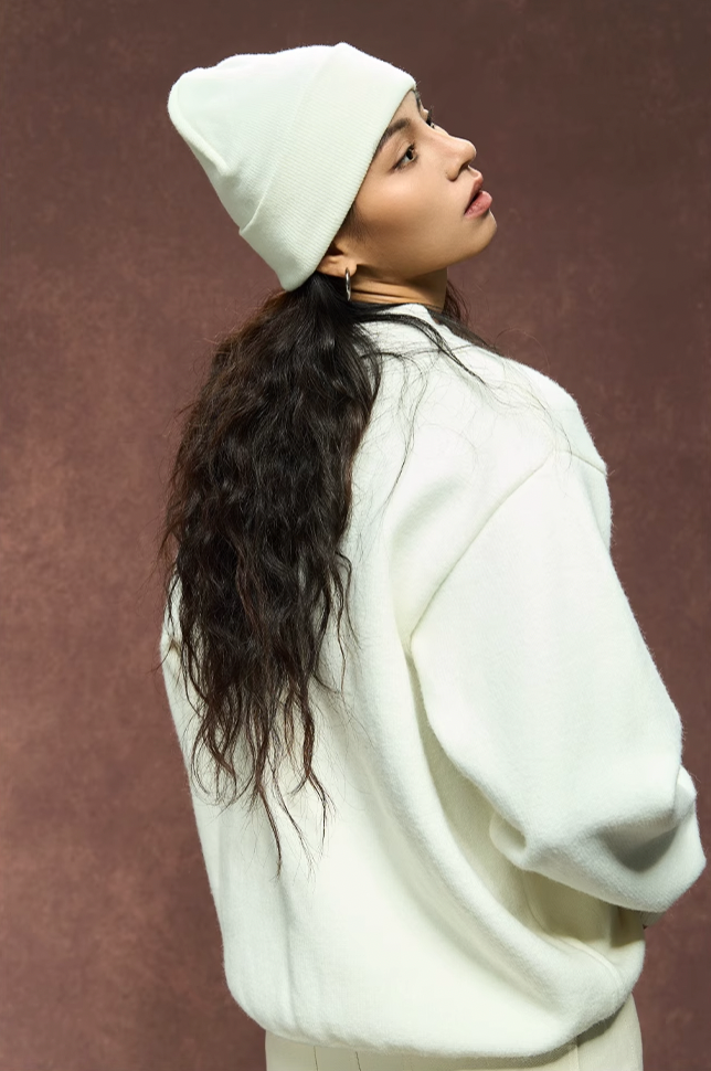 YADcrew Peace Dove 3D Rope Embroidery Knit Sweater