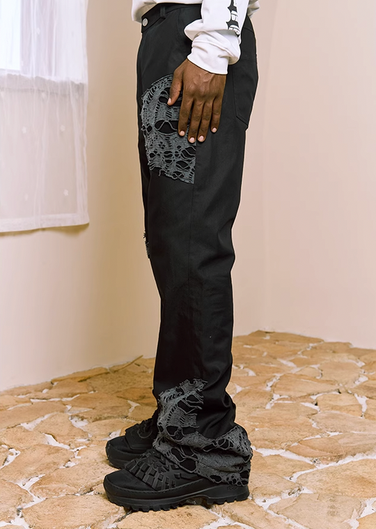 YADcrew Wormhole Broken Hand Splicing Pants