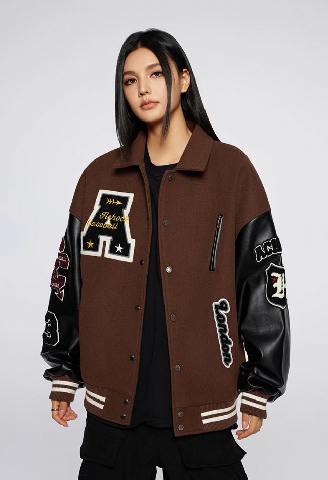Baseball Jacket | Achock Heavy Flocked Baseball Jacket | Face 3 Face
