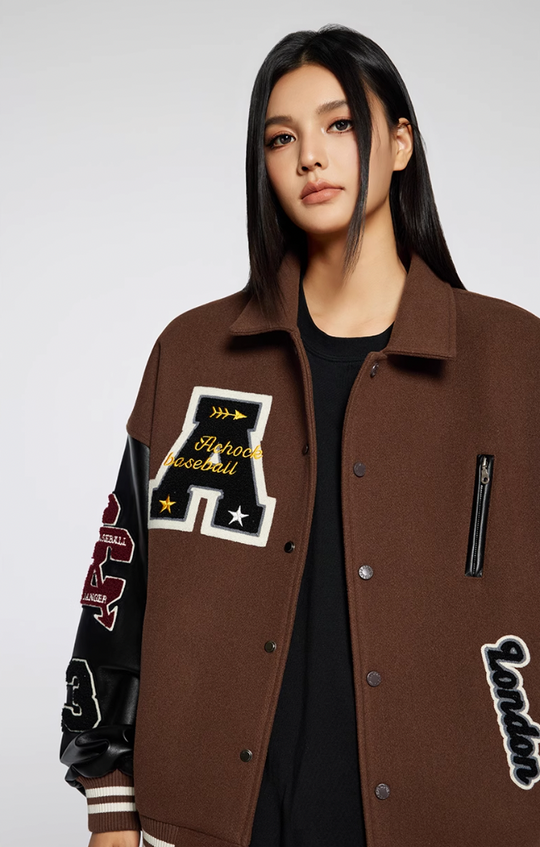 Baseball Jacket | Achock Heavy Flocked Baseball Jacket | Face 3 Face