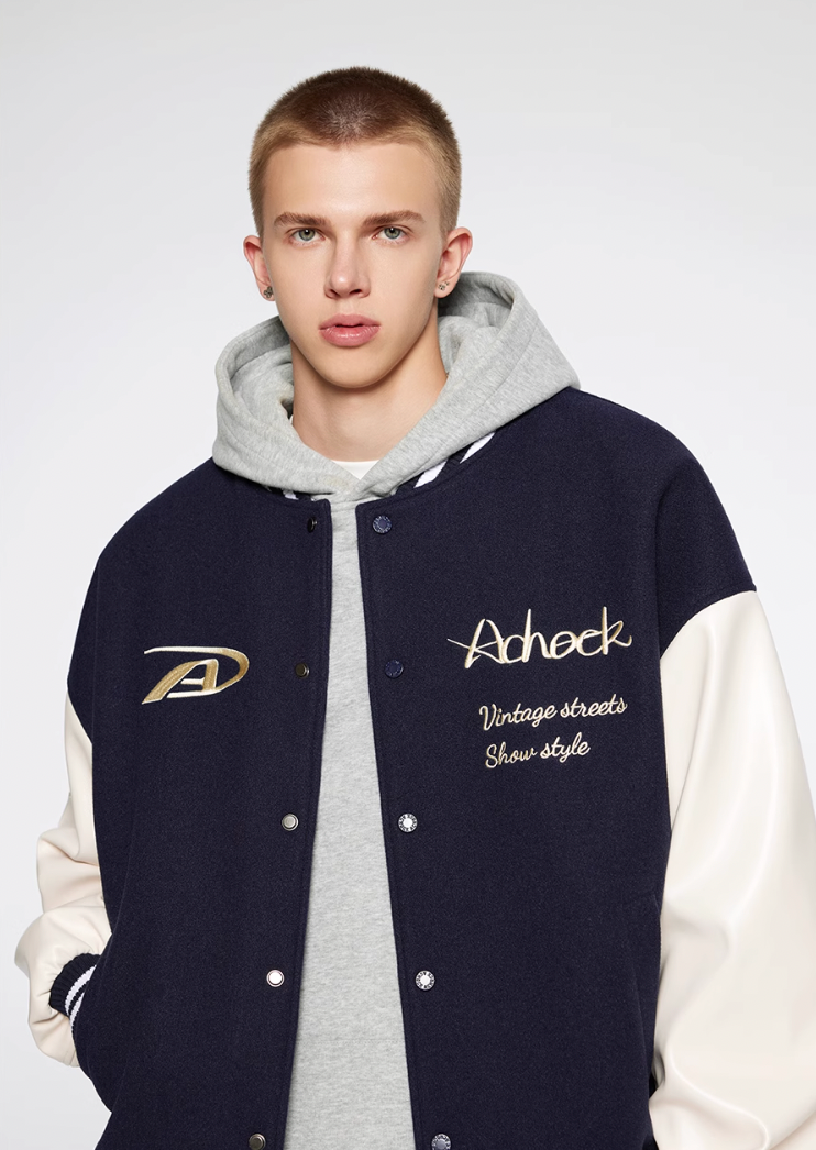 Baseball Jacket | Achock Basic Embroidery Baseball Jacket | Face 3 Face
