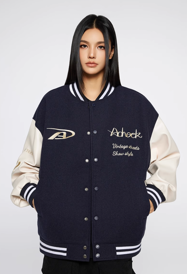 Baseball Jacket | Achock Basic Embroidery Baseball Jacket | Face 3 Face
