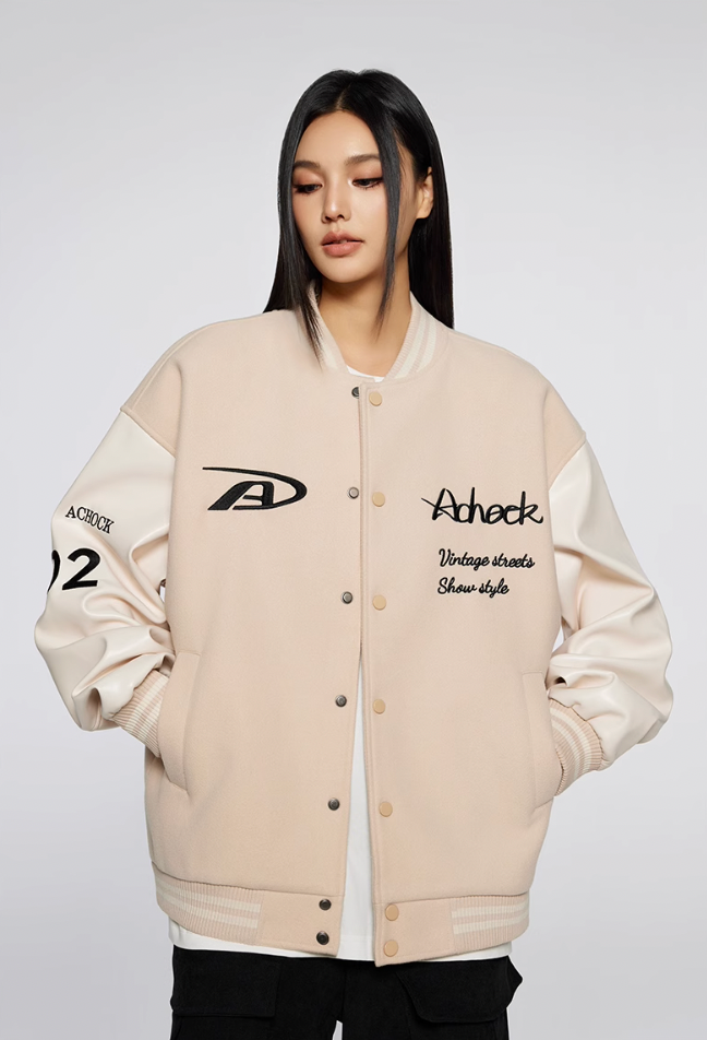 Baseball Jacket | Achock Basic Embroidery Baseball Jacket | Face 3 Face