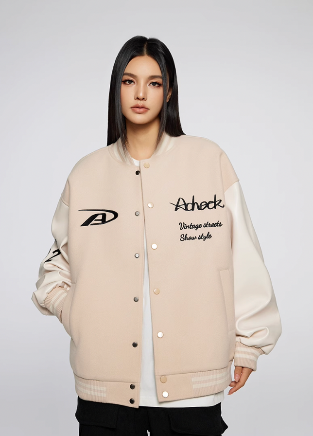 Baseball Jacket | Achock Basic Embroidery Baseball Jacket | Face 3 Face