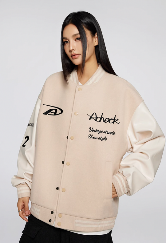 Baseball Jacket | Achock Basic Embroidery Baseball Jacket | Face 3 Face