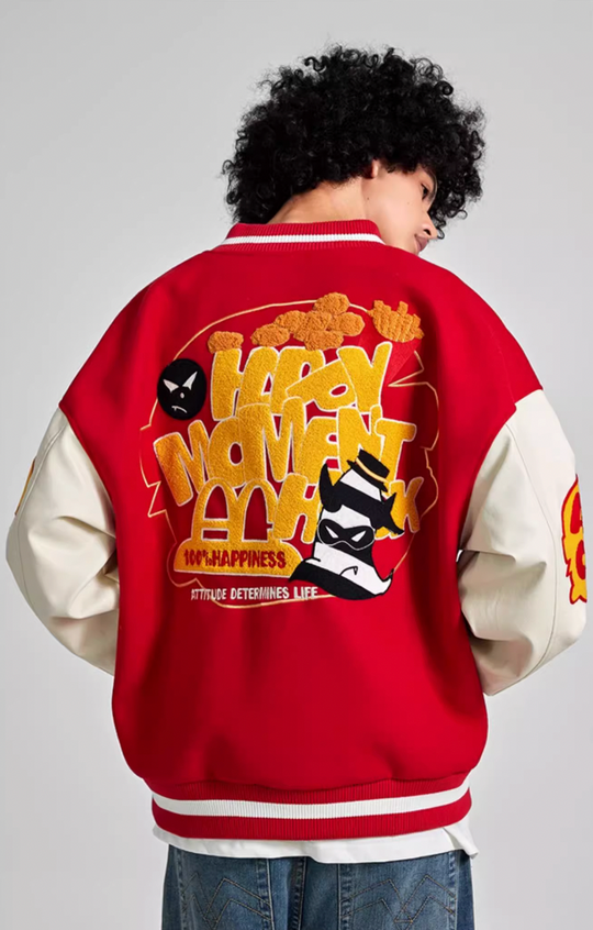 Baseball Jacket | Achock Graffiti Embroidered Baseball Jacket | Face 3 Face