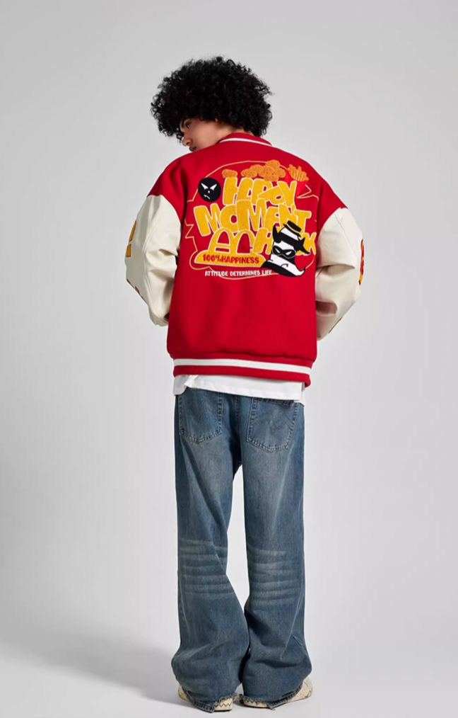 Baseball Jacket | Achock Graffiti Embroidered Baseball Jacket | Face 3 Face