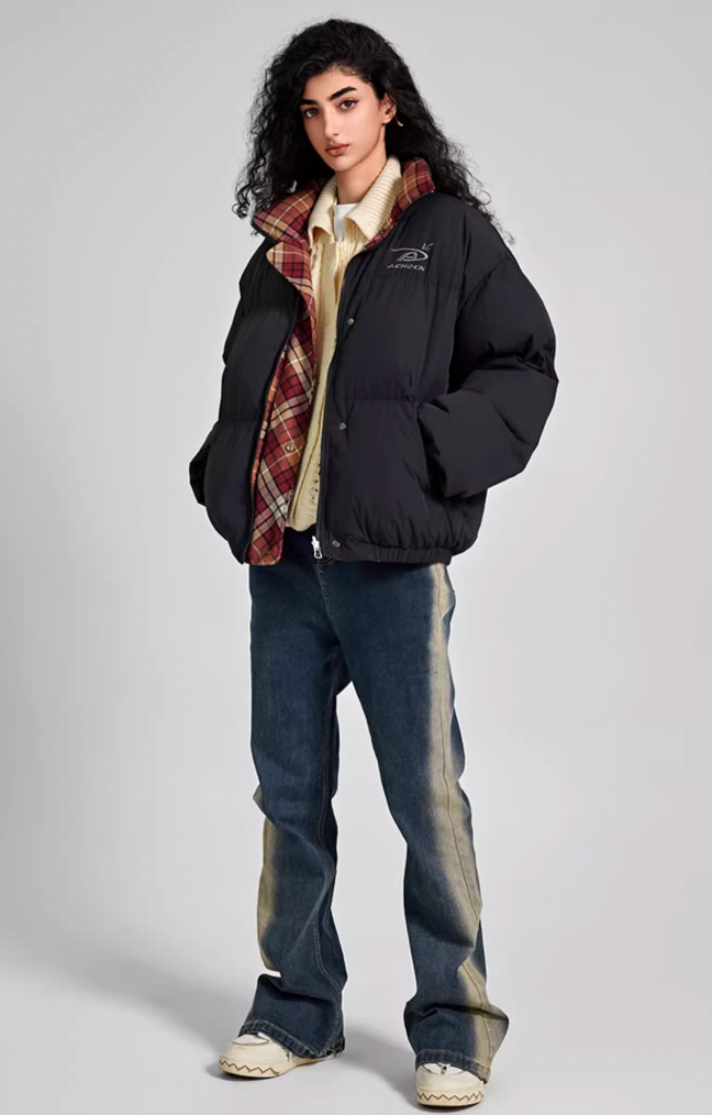 Achock Plaid Reversible Cotton Jacket