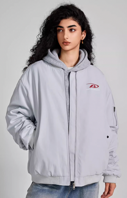 Achock Simple Logo Baseball Bomber Jacket