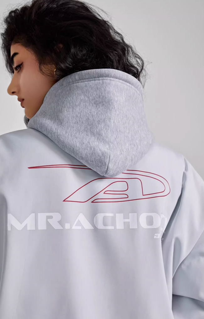 Achock Simple Logo Baseball Bomber Jacket