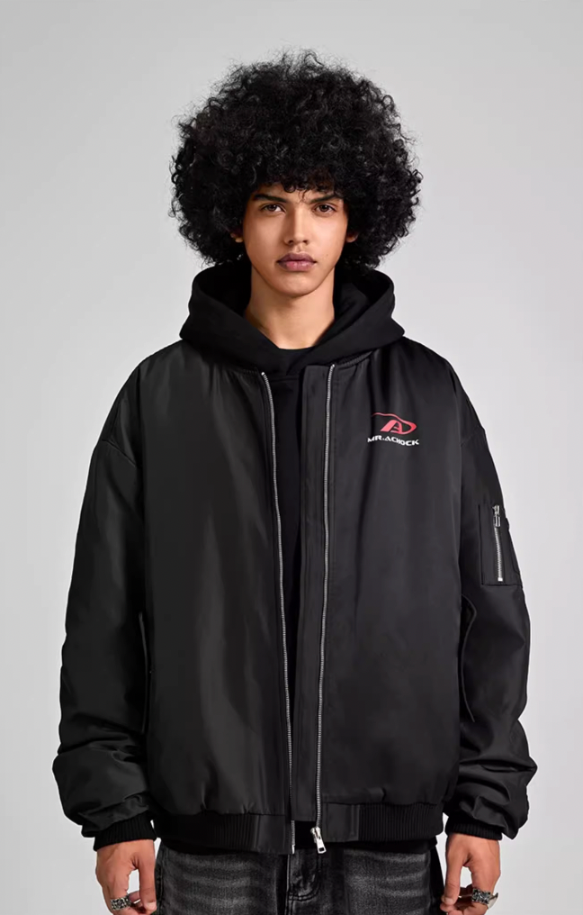 Achock Simple Logo Baseball Bomber Jacket