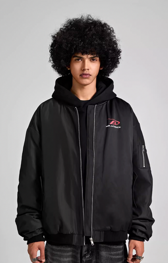 Achock Simple Logo Baseball Bomber Jacket