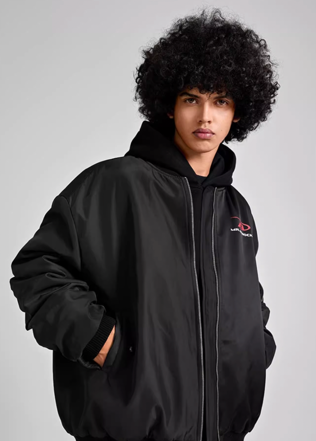 Achock Simple Logo Baseball Bomber Jacket
