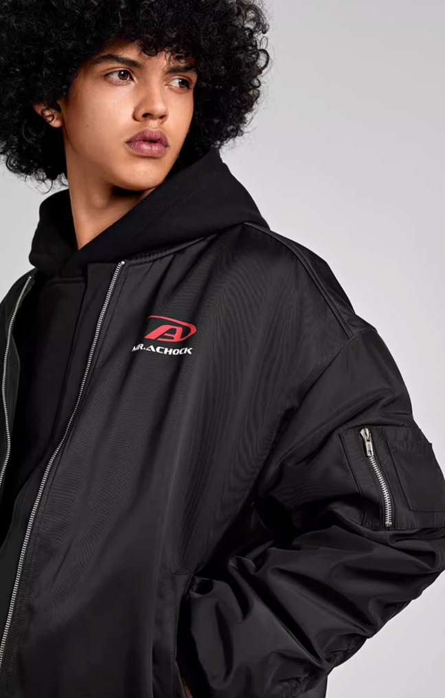 Achock Simple Logo Baseball Bomber Jacket