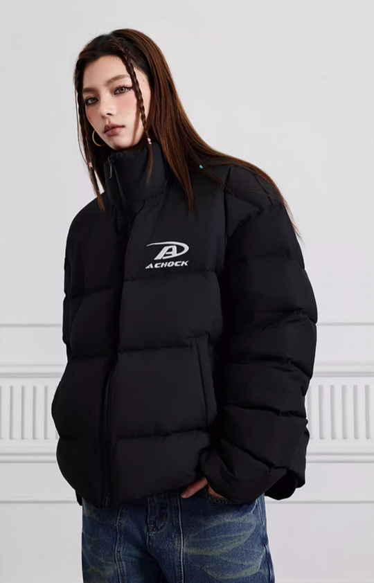 Achock Basic Simple Embroidery Logo Cotton Jacket | Face 3 Face