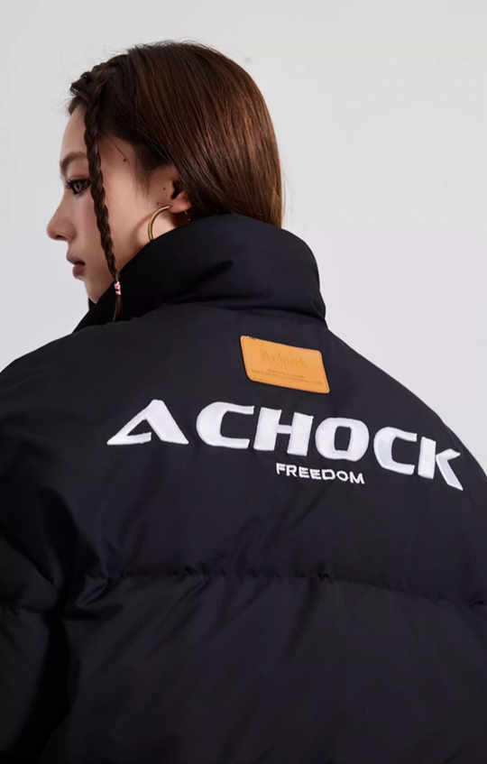 Achock Basic Simple Embroidery Logo Cotton Jacket | Face 3 Face
