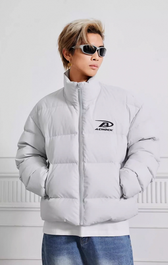 Achock Basic Simple Embroidery Logo Cotton Jacket | Face 3 Face