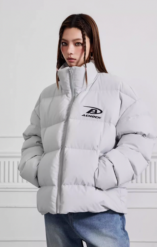 Achock Basic Simple Embroidery Logo Cotton Jacket | Face 3 Face