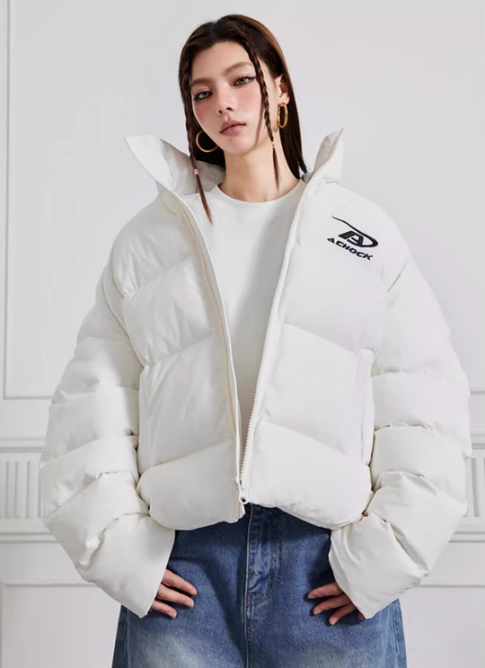 Achock Basic Simple Embroidery Logo Cotton Jacket | Face 3 Face