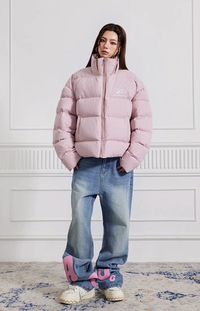 Achock Basic Simple Embroidery Logo Cotton Jacket | Face 3 Face