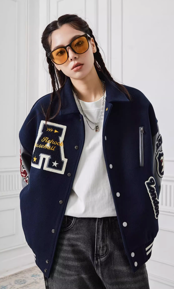 Baseball Jacket | Achock Heavy Embroidery Baseball Jacket | Face 3 Face