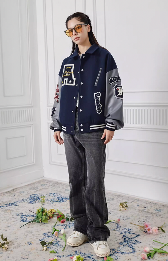 Baseball Jacket | Achock Heavy Embroidery Baseball Jacket | Face 3 Face