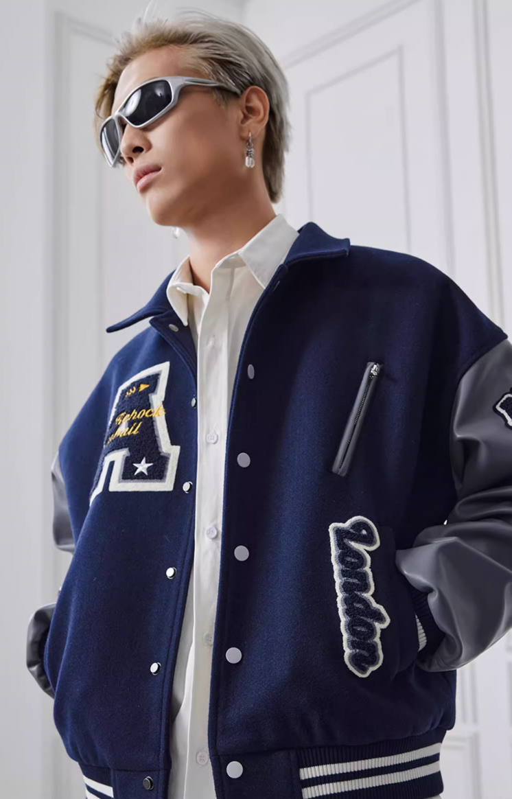 Baseball Jacket | Achock Heavy Embroidery Baseball Jacket | Face 3 Face