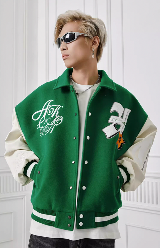 Achock Original Embroidery Short Baseball Jacket