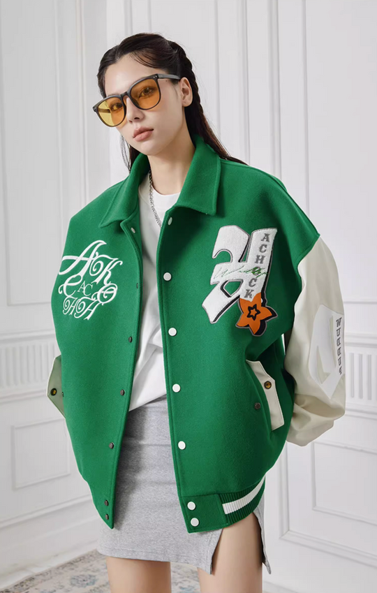 Achock Original Embroidery Short Baseball Jacket