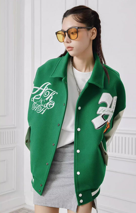 Achock Original Embroidery Short Baseball Jacket