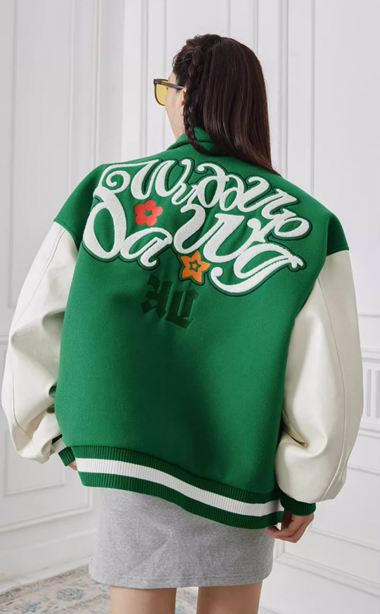 Achock Original Embroidery Short Baseball Jacket