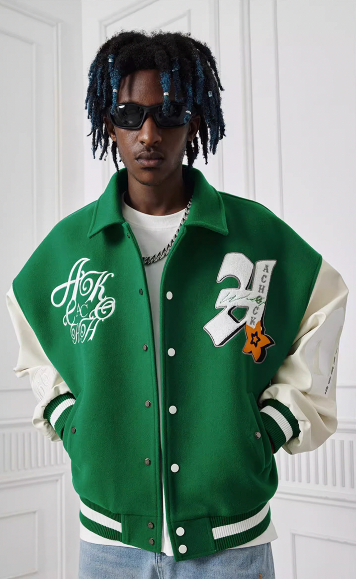 Achock Original Embroidery Short Baseball Jacket