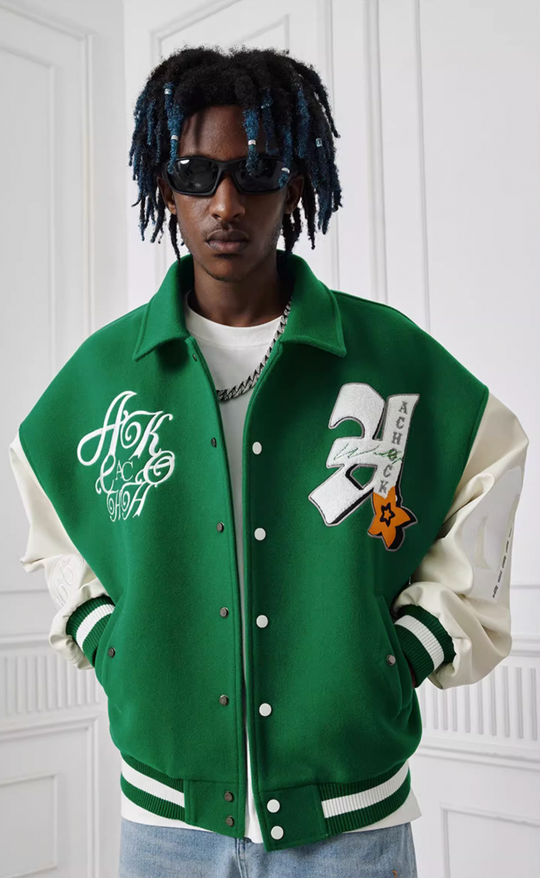 Achock Original Embroidery Short Baseball Jacket