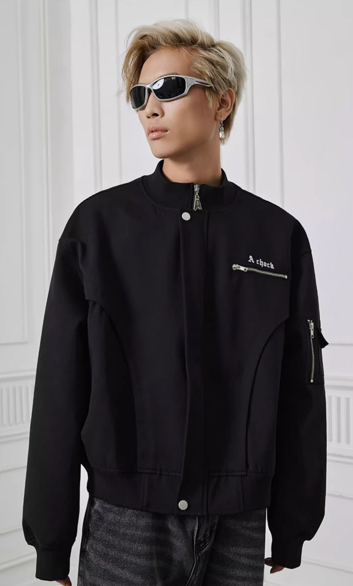 Achock Zipper Decoration Jacket