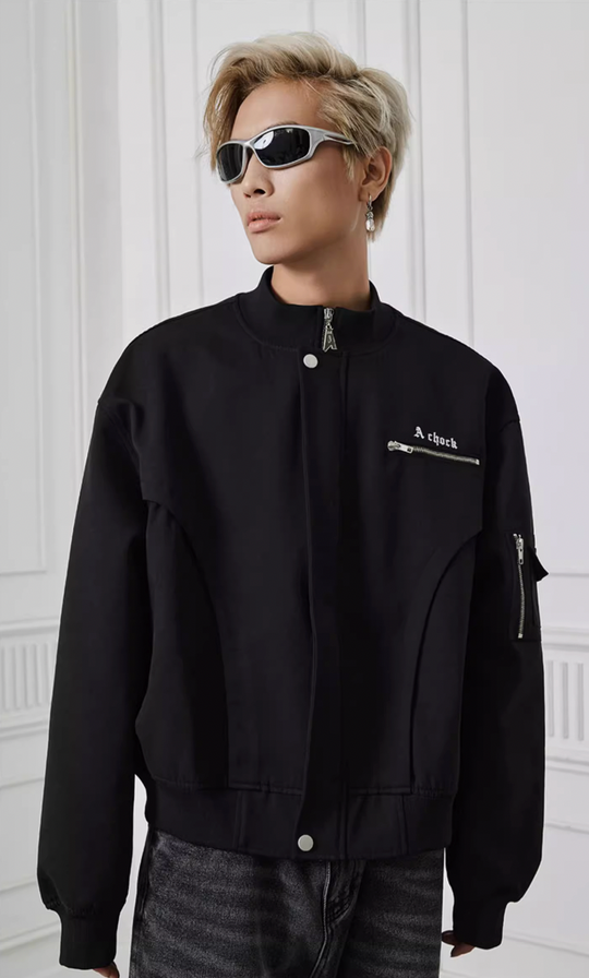 Achock Zipper Decoration Jacket