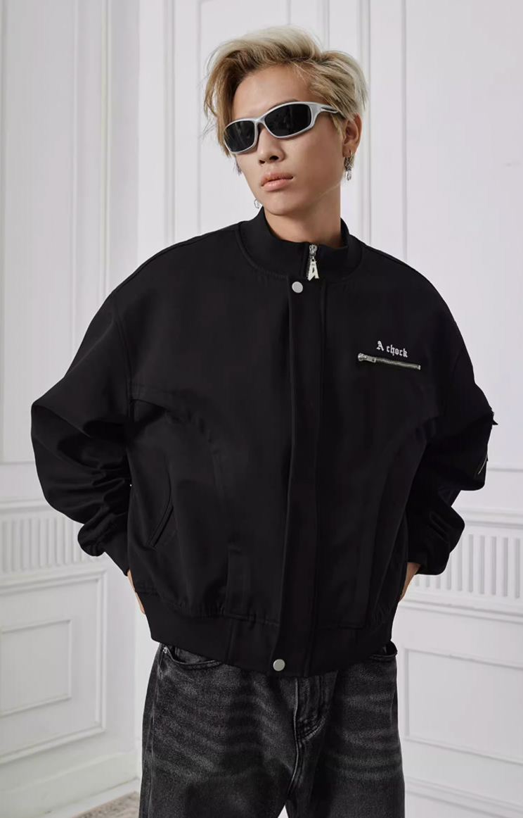 Achock Zipper Decoration Jacket