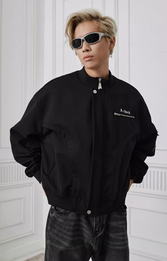 Achock Zipper Decoration Jacket