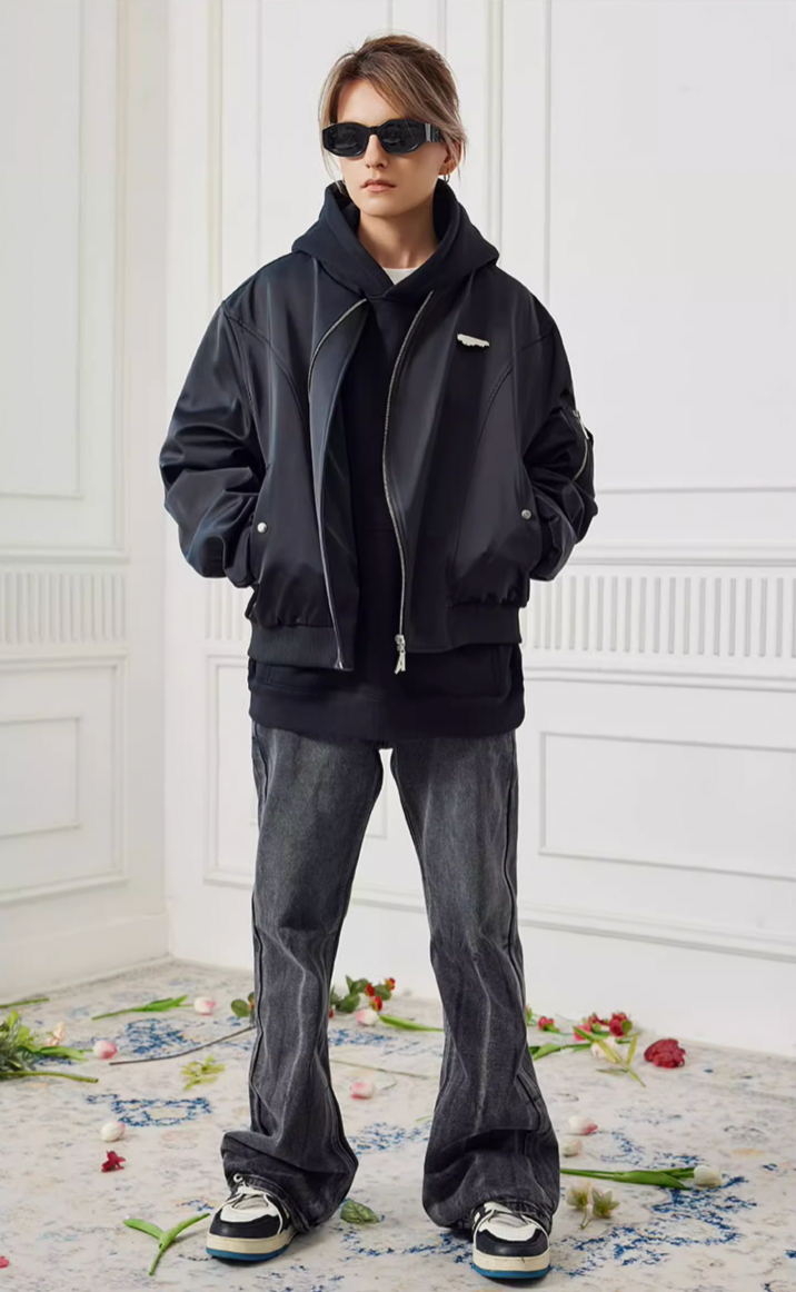 Achock Personalized Zipper Bomber Jacket