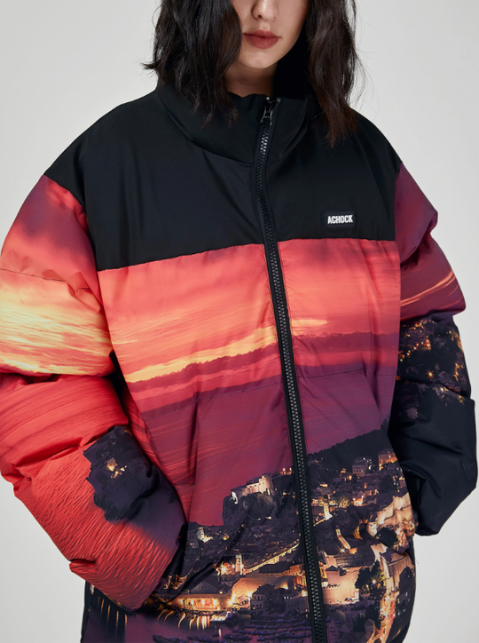 Achock Sunset Printed Cotton Jacket