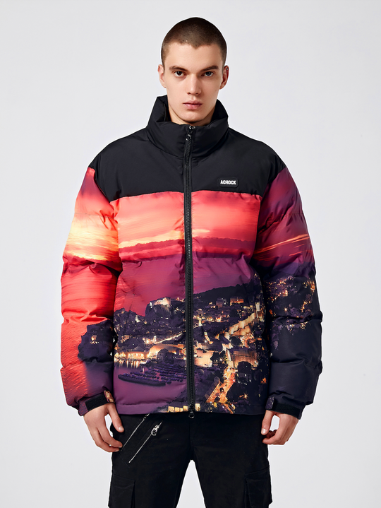 Achock Sunset Printed Cotton Jacket