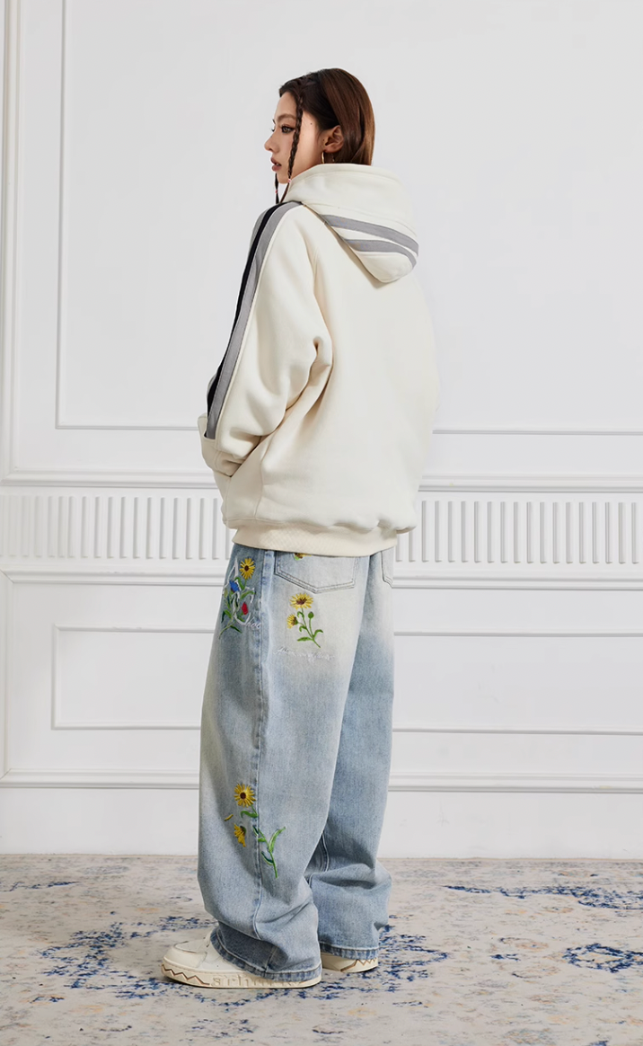 Achock Patchwork Small Logo Print Hoodie