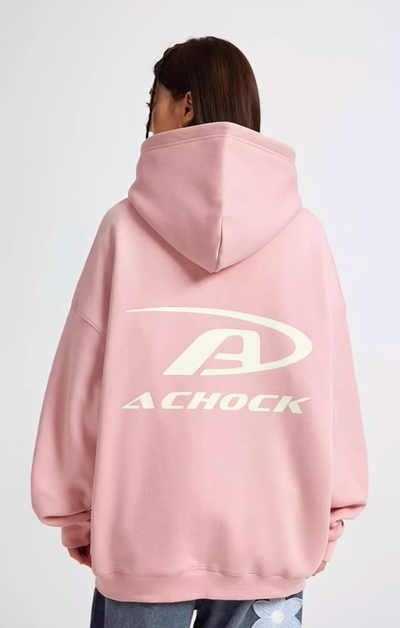 Achock Basic Logo Zipper Hoodie