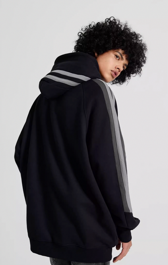 Achock Small Logo Splicing Zipper Hoodie