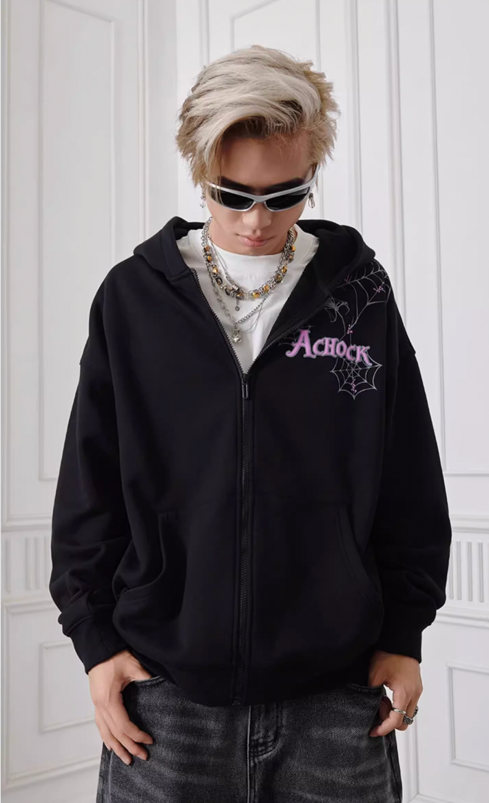 Achock Spider Web Foam Hoodie